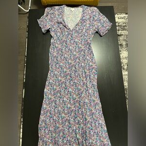 Floral V-Neck Women's Dress